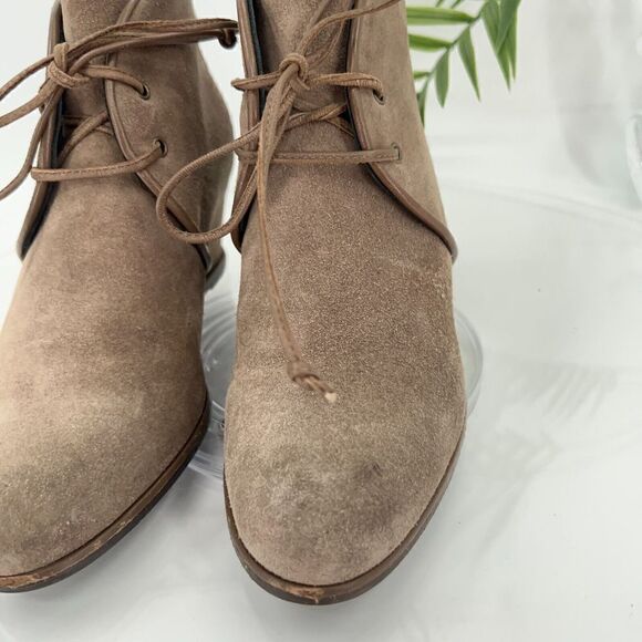 Stuart Weitzman Kalahari Wedge Boot Ankle Bootie Brown Suede Lace Up Size 6.5 - Picture 5 of 16